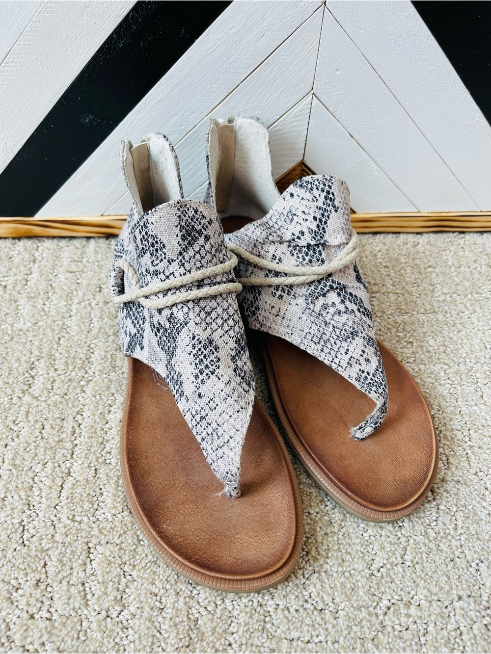 Very G Snake Skin Sandals